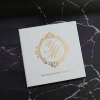 Embossing Invitation Card Foiling Printing Card Square Wedding Invitation Card 